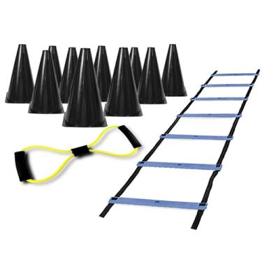 Imagem de Escada + 10 Cones + Extensor Elástico Treinamento Funcional