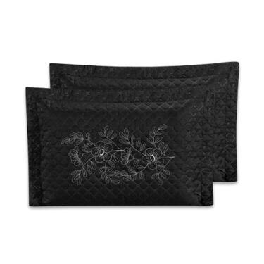 Imagem de Kit 4 Porta Travesseiros Bordado 70cm x 50cm Matelado - Rafaloro Enxov