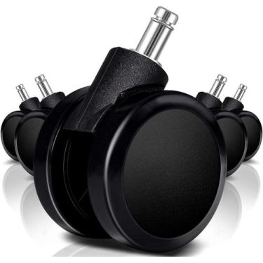Imagem de Rodízio De Cadeira Kit 5 Rodinhas De 60 mm PU Anti-risco  - SCM