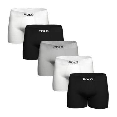 Imagem de Kit Com 5 Cuecas Boxer Polo 781 Algodão Sem Costura Sortida - POLO STA