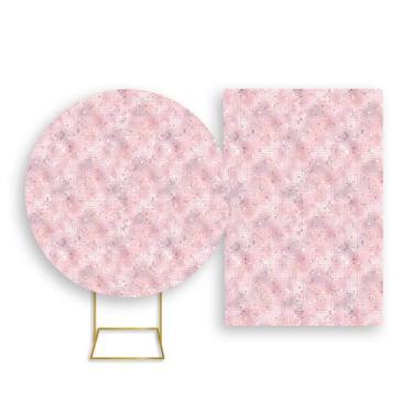 Imagem de Painel De Festa Redondo 1,50x1,50 + Painel Vertical 1,50x2,20 - Efeito