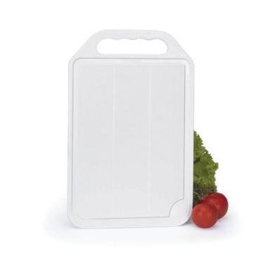 Imagem de kit 2 Tábua De Carne Multiuso Cozinha Grande Plastico Branco - Nitron