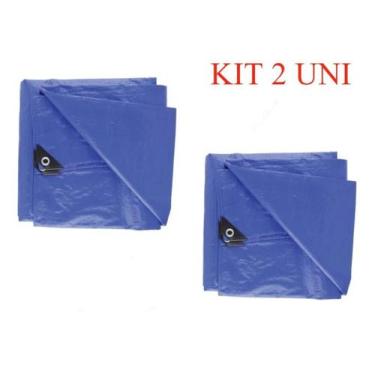 Imagem de 2 Lona Caminhão Azul ( 75grs P/m2) 2x2 Cobrir Carga Starfer