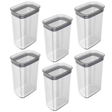 Imagem de 6x Porta Temperos Pote 2,3L Organizador OU Block Hermético