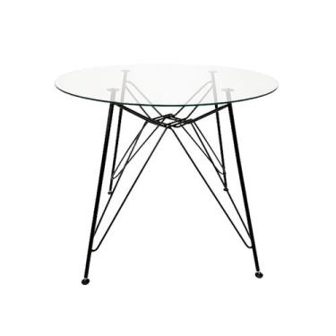 Imagem de Mesa Eames Ferro Eiffel cor Preta de Jantar ou Cozinha para 4 lugares 