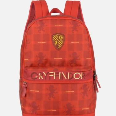 Imagem de Mochila de Costas Grifinória Harry Potter Vermelha Original, Vermelho