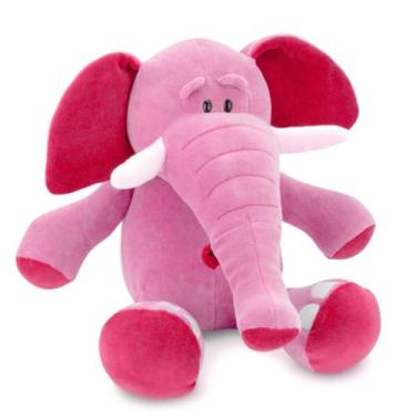 Imagem de Elefante Rosa De Pelúcia Fofa Super Macia Cortex Brinquedos