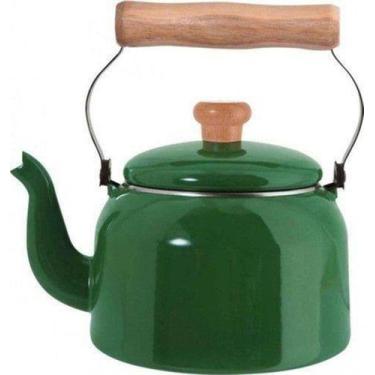 Imagem de Chaleira Esmaltada Nº16 Ewel - Verde, Laranja