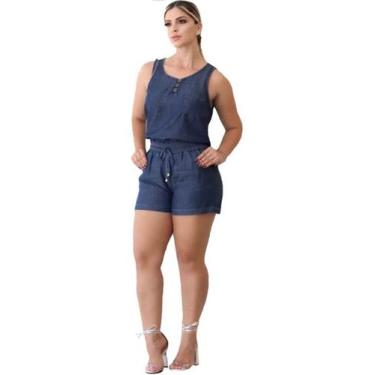 Imagem de Conjunto Jeans Tencel Blusa Regata +short Ref. 15509 - DOCCE MULHER, A
