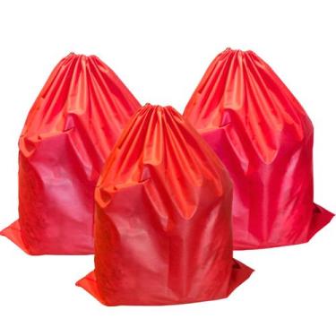 Imagem de Kit 3 Sacos Grande Vermelhos Para Presentes De Natal 90x1.05 saco do p