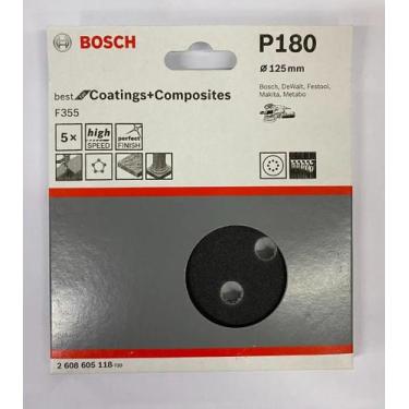 Imagem de Disco de Lixa Auto Colante G180 125mm C/5 Bosch Roto-orbital