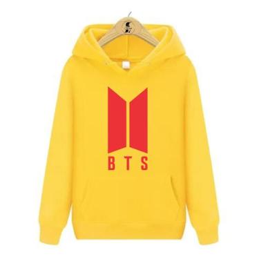 Imagem de Blusa de Moletom Canguru estampa BTS - Wess Store, Vermelho, M