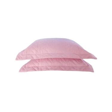 Imagem de Par de Capa Porta Travesseiro Matelado Microfibra com Abas Cama Posta 