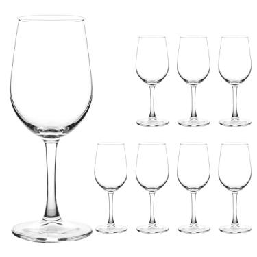 Imagem de YANGNAY Taças de vinho (conjunto de 8, 326 g), taça de vinho tinto ou branco multiuso com haste, durável, lavável na lava-louças