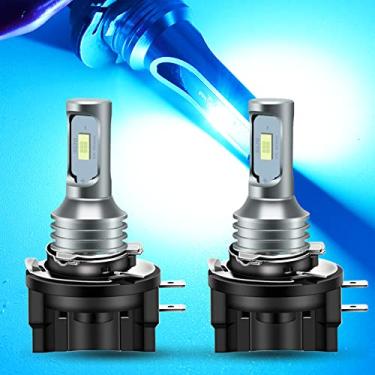 Imagem de HAISECA Lâmpada de neblina de LED AC/DC 9-36V H11B azul gelo, 3800LM super brilhante 2x45mil 5730 chips H11C1 lâmpadas de LED para carros, caminhões, sem polaridade. 2 unidades.