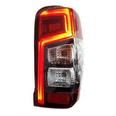 Imagem de Prefer Warehouse Conjunto de luz traseira de luz traseira compatível com Mitsubishi L200 Triton GLS GLX 2018-2021 configuração alta baixa de freio reverso com lâmpadas de fiação (configuração alta
