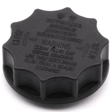 Imagem de HAOTOM Tampa do cilindro mestre de freio compatível com Mazda Protege 2001 2002 2003 Tampa do reservatório do tanque de fluido de freio preta