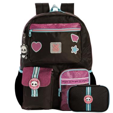 Imagem de Mochila Costas 16 Utility Panda Metalizada Estojo Box