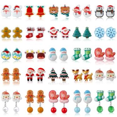 Imagem de DEVIENG Conjunto de brincos hipoalergênicos para meninas e crianças, adequado para crianças de 4 a 12 anos, conjunto de brincos fofos e pequenos clipes em brincos, joias e presentes, Small, Resina,