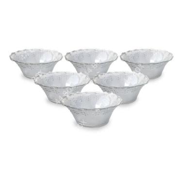 Imagem de Conjunto 6 Bowls Vidro Lehaví Flowers Flores Pote - Bowl Vasilha Tigel