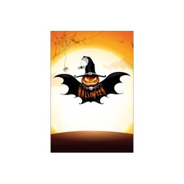 Imagem de Painel De Festa Vertical 1,50 x 2,20 - Halloween Abóbora Morcego 028 -