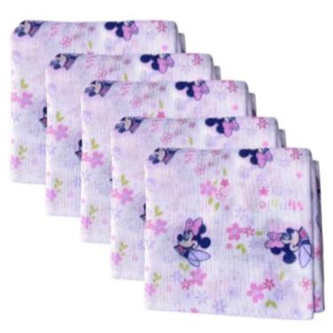 Imagem de Fralda de Pano Disney Mickey e Minnie C/5 Unidades 65cmx65cm, Azul