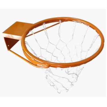 Imagem de Cesta Aro De Basquete Oficial Reforçado Com Rede Altmayer AL238, Laran
