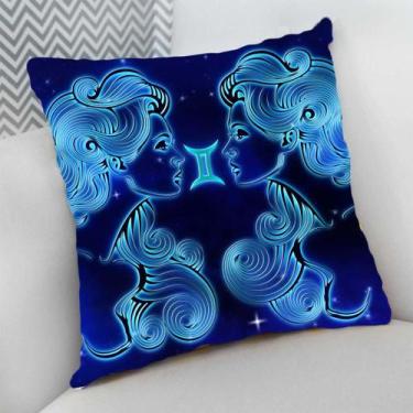 Imagem de Almofada Decorativa Cheia c/ Zíper Signos Horóscopo Zodíaco - Deluzz, 