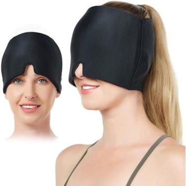 Imagem de Touca Chapéu Capuz Máscara Duplo com Gel Para Alívio De Enxaqueca Dor 