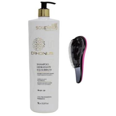 Imagem de Shampoo Hidratante Crhonus Souple Liss 1L - Limpeza Suave Equilibrada