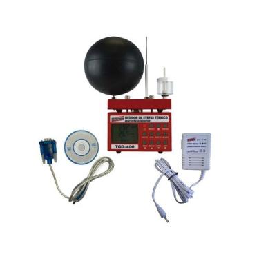 Imagem de Kit Medidor Stress Térmico Termômetro Datalogger Ponto Orvalho Tgd-400