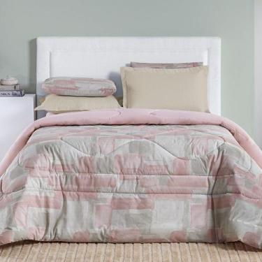 Imagem de Edredom QUEEN estampado dupla face percale 200 fios - SAFIRA ENXOVAIS,