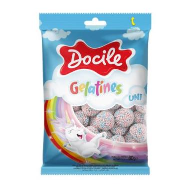 Imagem de Bala de Gelatina Unicórnio Gelatines - 80g - Docile