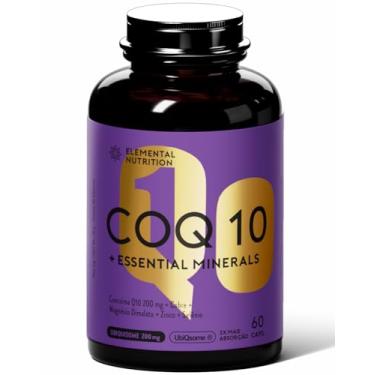 Imagem de Coenzima Q10-200 mg (UbiQsome) Alta concentração, Magnésio Dimalato, Selênio, Zinco - 60 doses - ELEMENTAL Nutrition (Novo Rotulo)