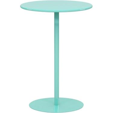 Imagem de Mesa lateral de metal, mesa de centro redonda, mesas de destaque modernas para varanda, quarto, café, cozinha e sala de estar, G, 70 x 72 cm (27,6 x 28,3 pol.)
