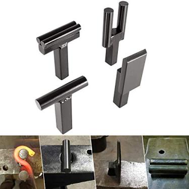 Imagem de Conjunto de ferramentas resistente à bigorna de ferreiro de 2,5 cm – corte quente, estaca de ferramentas de vinco, parte inferior mais cheia, garfo de rolagem para girar e dobrar