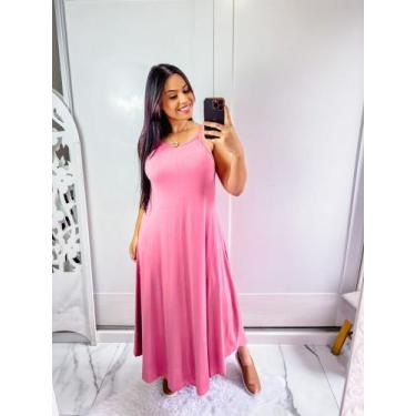 Imagem de Vestido de alcinha com bolço e barra abaloada  - MK MODAS, Rose, M