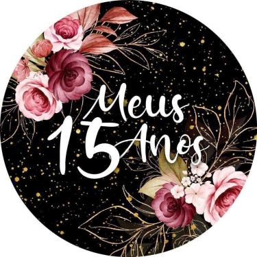 Imagem de Painel Redondo Tecido Sublimado 3D Meus 15 Anos Frd-5955