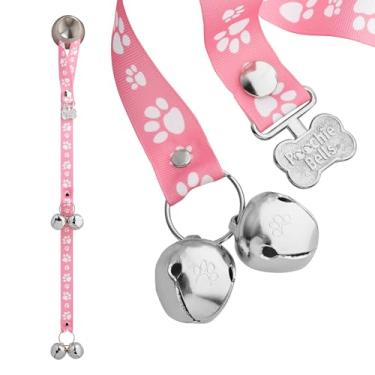 Imagem de PoochieBells The Original Potty Training Bells for Doggie Potty Bells for Doggie Bells, Easy Puppy Training, Alto e Durável Sinos Pendurados para Porta, Assinatura Rosa