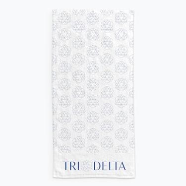 Imagem de Sorority Shop Toalha de praia Delta Delta Delta - Design leve da marca 162 cm x 76 cm, cobertor de praia de microfibra macia, cobertor de toalha Tri Delta leve e durável, absorção de água, secagem