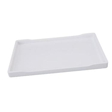 Imagem de Bandeja de Servir Elegante, Bandeja de Acrílico Quadrado à Prova de Derramamento Bandeja de Plástico de Frutas para Mesa de café Banheiro Otomano (WHITE)