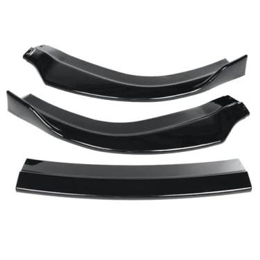 Imagem de 3PCS Car Front Bumper Lip Splitter Difusor Lip Defletor Body Kit Spoiler Compatível Para Chrysler 300 SRT8 CS Base Sedan 2012 2013 2014(Glossy Black)