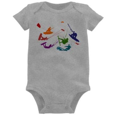 Imagem de Body Bebê Kite Surf Freestyle - Foca na Moda, Cinza, GG
