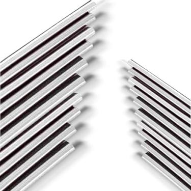 Imagem de Luminuti 1 pacote com 20 tiras decorativas de saída de ar condicionado de carro, universais para acessórios de ventilação de carro, adequado para a maioria dos carros, caminhões, SUvs (prateado)