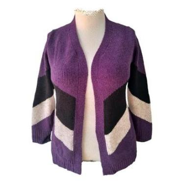 Imagem de Suéter Feminino Longo Quente Tricot Mousse Premium Grosso-Feminino