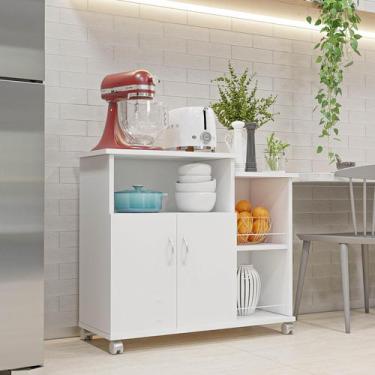 Imagem de Fruteira de Chão com Rodizios Tampo Reforçado para MIcroondas Cantinho