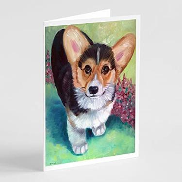 Imagem de Caroline's Treasures 7368GCA7P Cartões e Envelopes Pembroke Corgi Puppy Pacote com 8, 7 x 5, multicolorido
