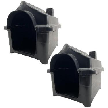 Imagem de 2x Casinhas Pet Cachorro Gato Conforto e Segurança Casa N4 - Supri Pet