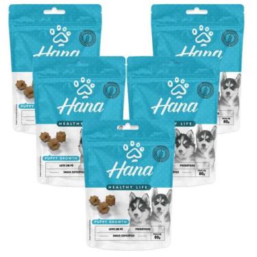 Imagem de Petisco Snack Hana Puppy Para Cachorro Filhote 80g kit 5un