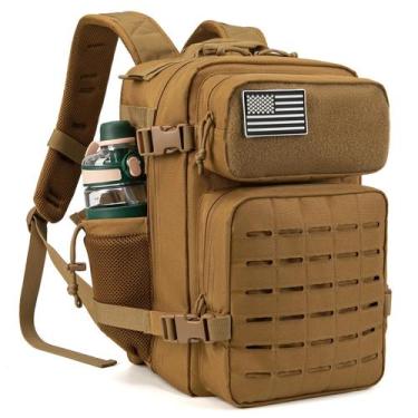Imagem de Mochila tática militar QT & QY 25L para homens cáqui - QT&QY